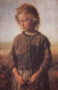 Ilia Efimovich Repin Poor little girl Uygur Li china oil painting artist